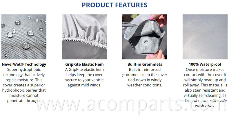 Low moq driver door zipper waterproof windproof elastic spandex anti hail car cover